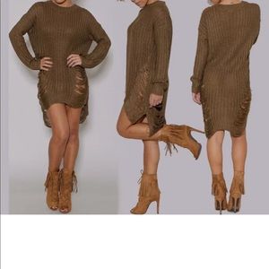 One Size Fits All Kneaded Sweater Dress